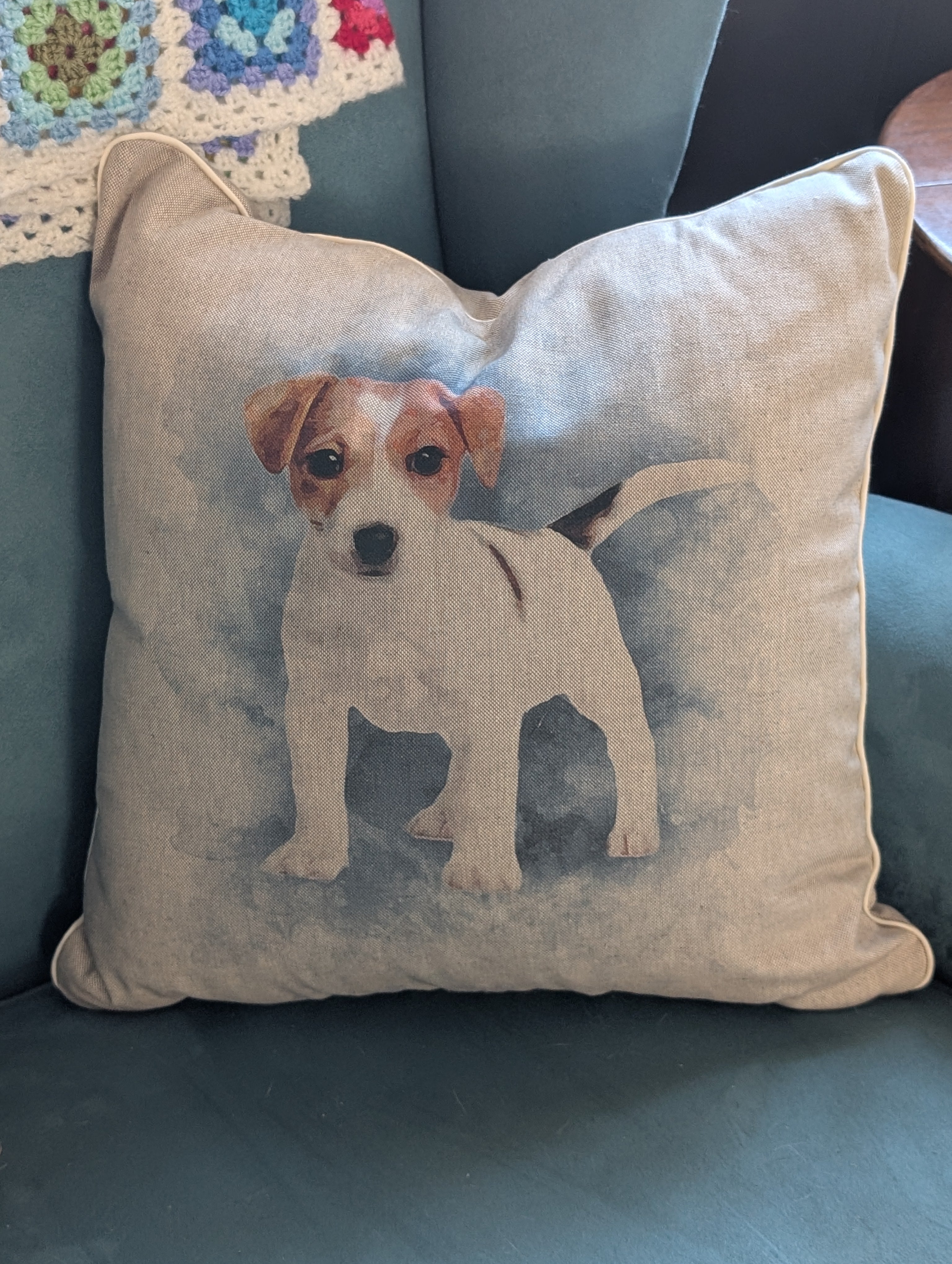 Handmade Decorative Jack Russell Cushion – 18 x 18 inch