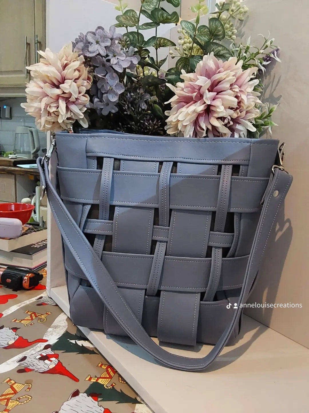 Woven Faux Leather Tote – A Statement Piece for Every Outfit