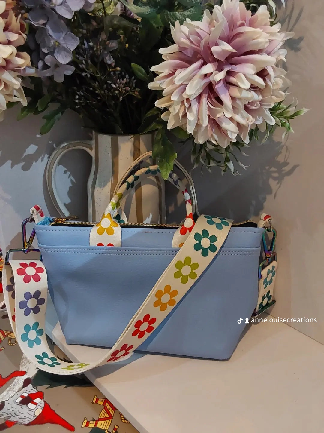 Totini Leatherette Crossbody Tote Bag