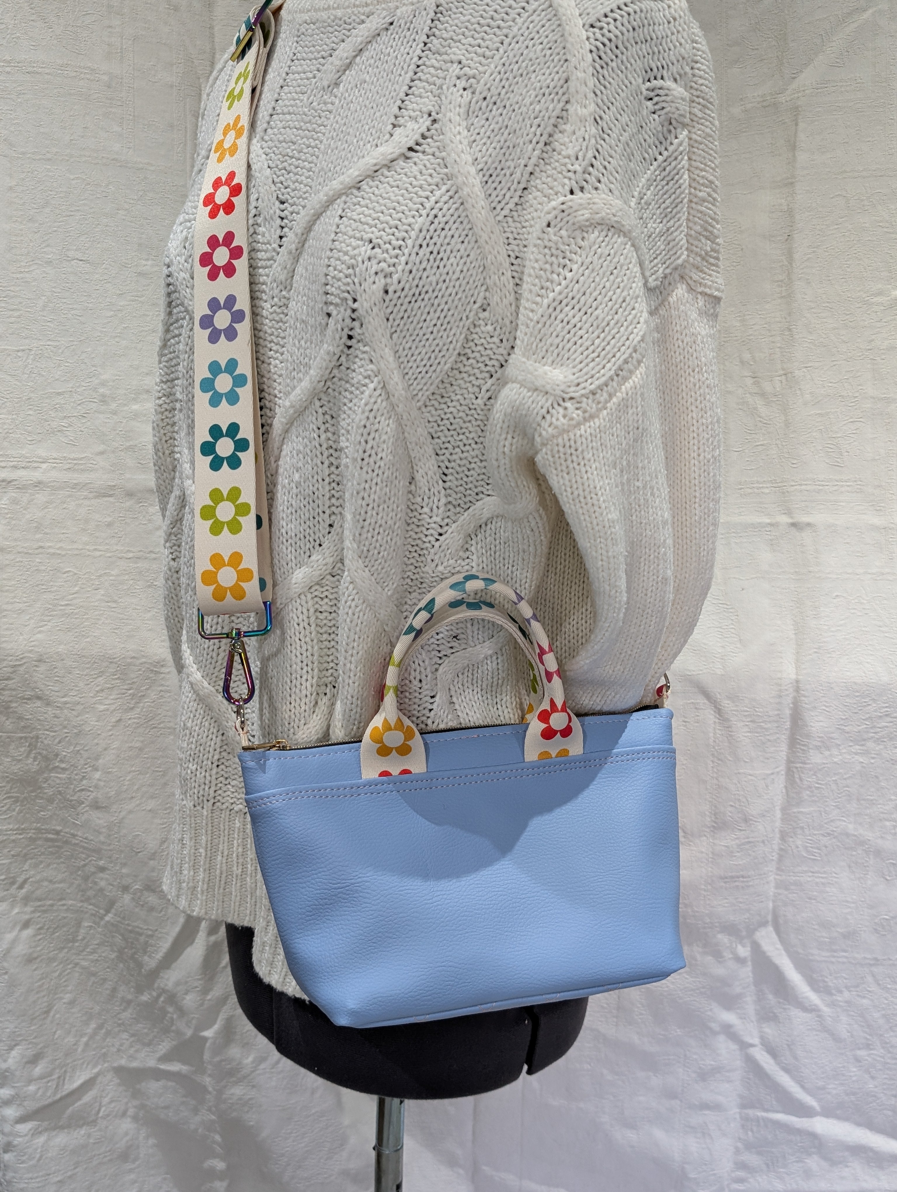 Totini Leatherette Crossbody Tote Bag