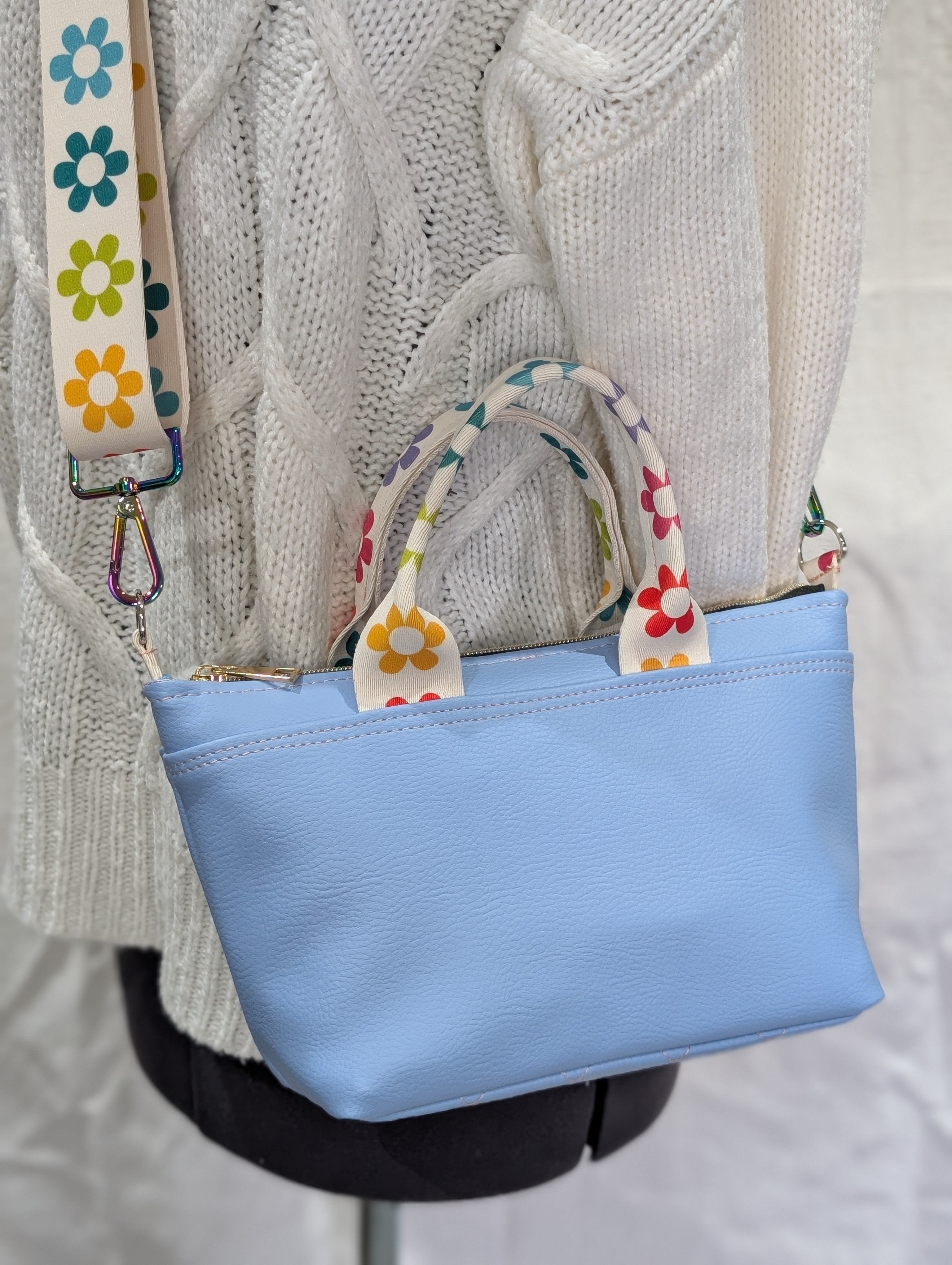 Totini Leatherette Crossbody Tote Bag