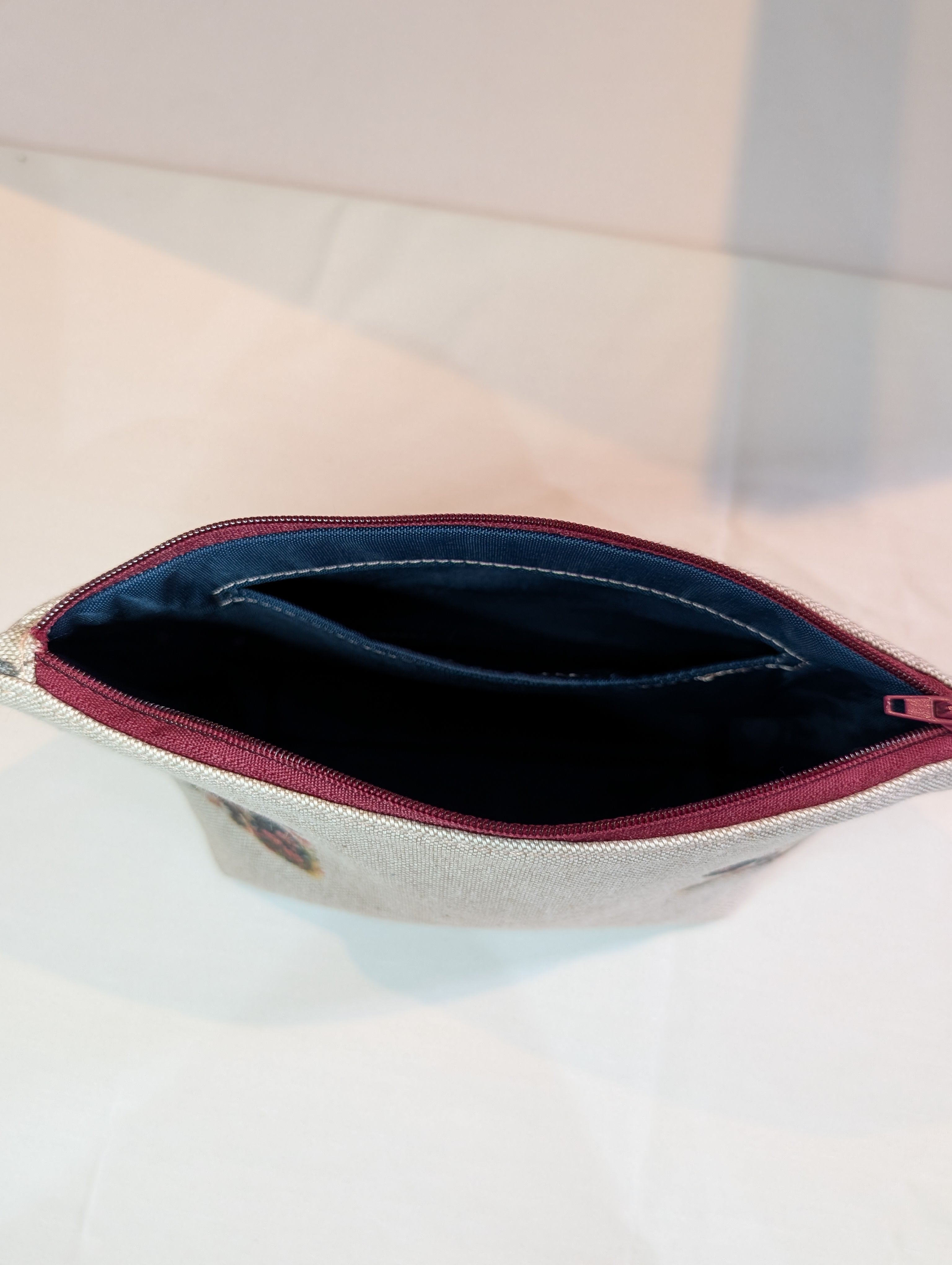 One-of-a-Kind Handmade Cotton Cow Makeup & Cosmetic Bag