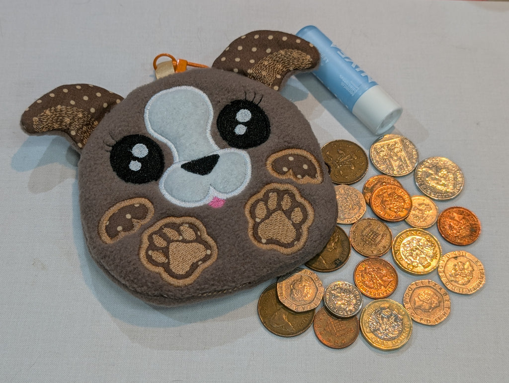 Puppy Zipper Purse