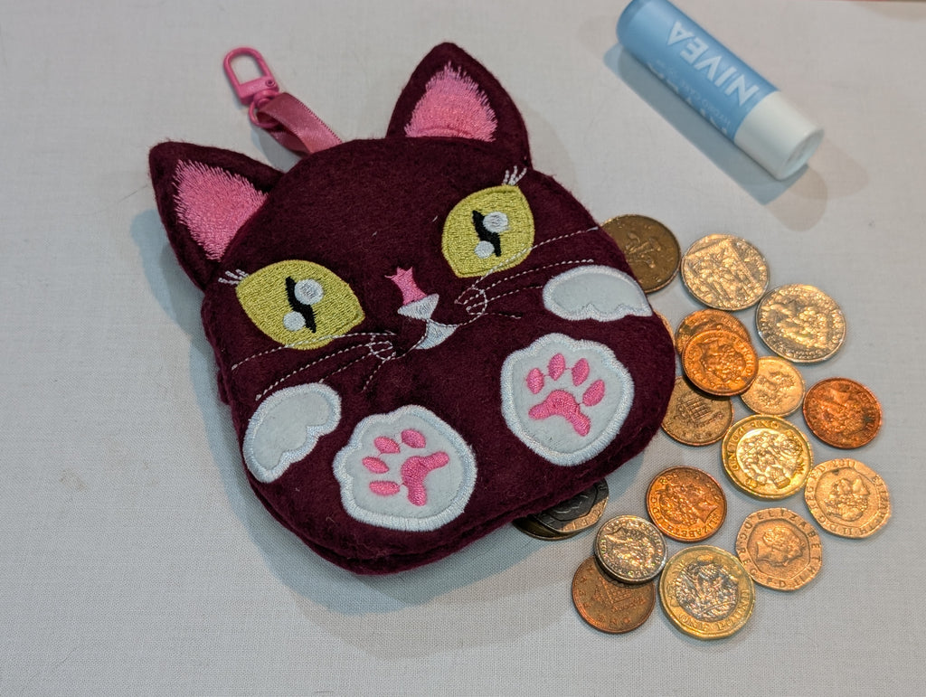 Cat Zipper Purse