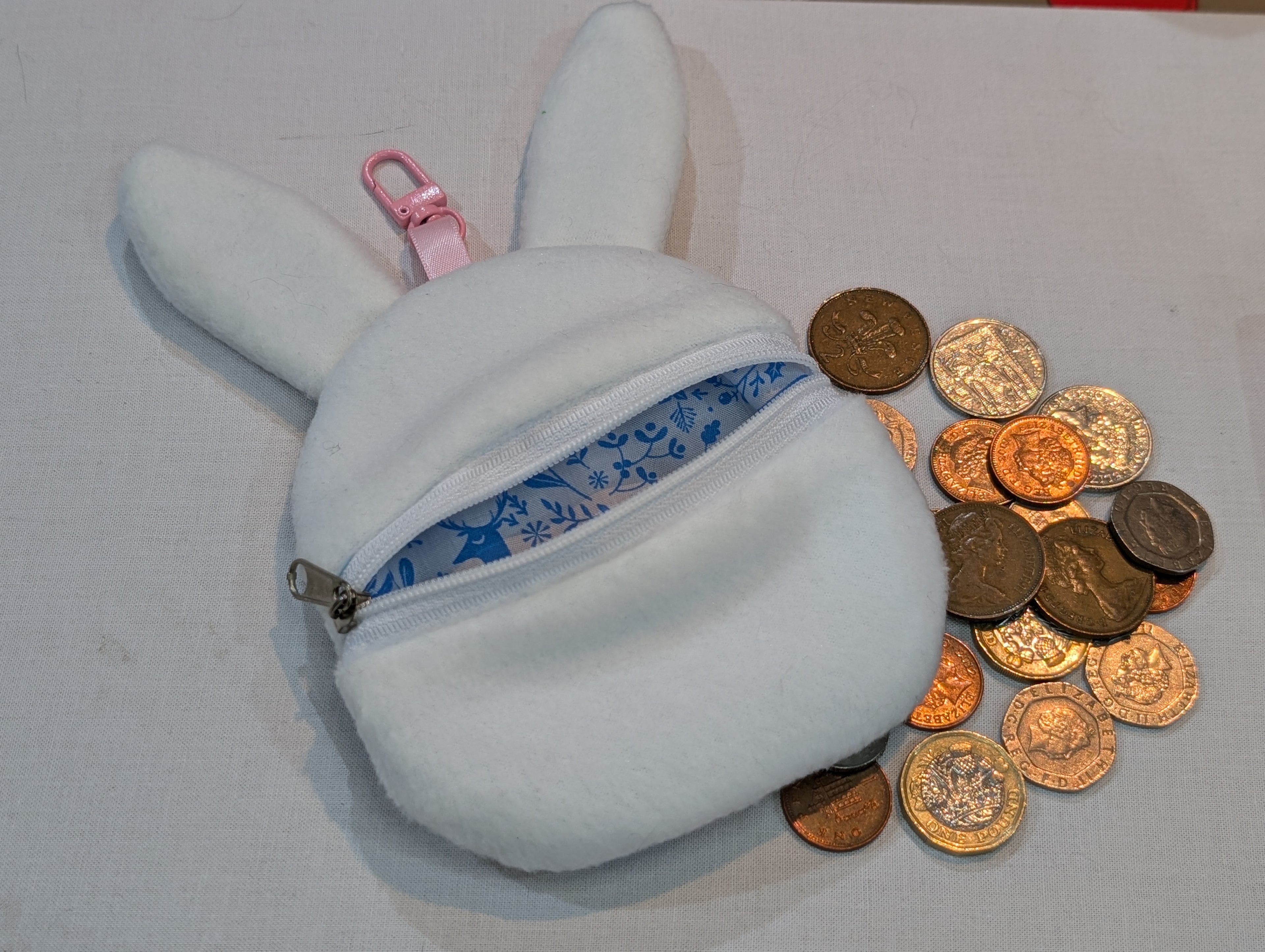Beautiful Bunny Zipper Purse