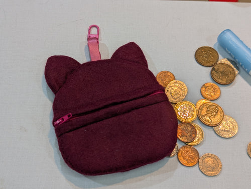 Cat Zipper Purse