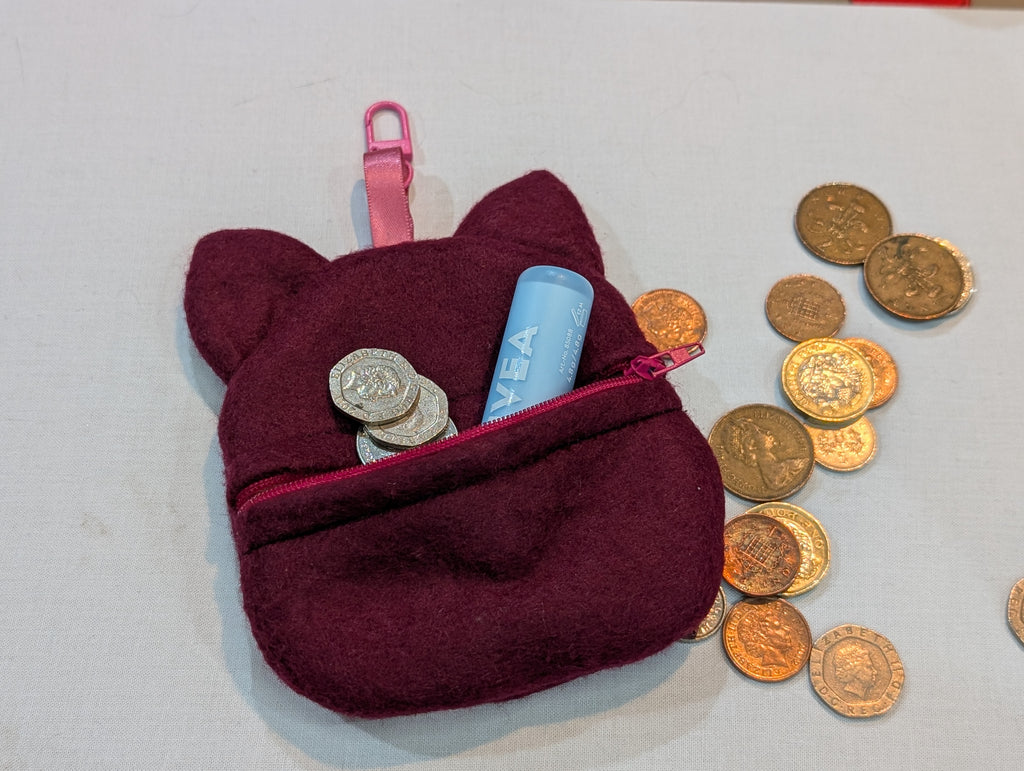 Cat Zipper Purse