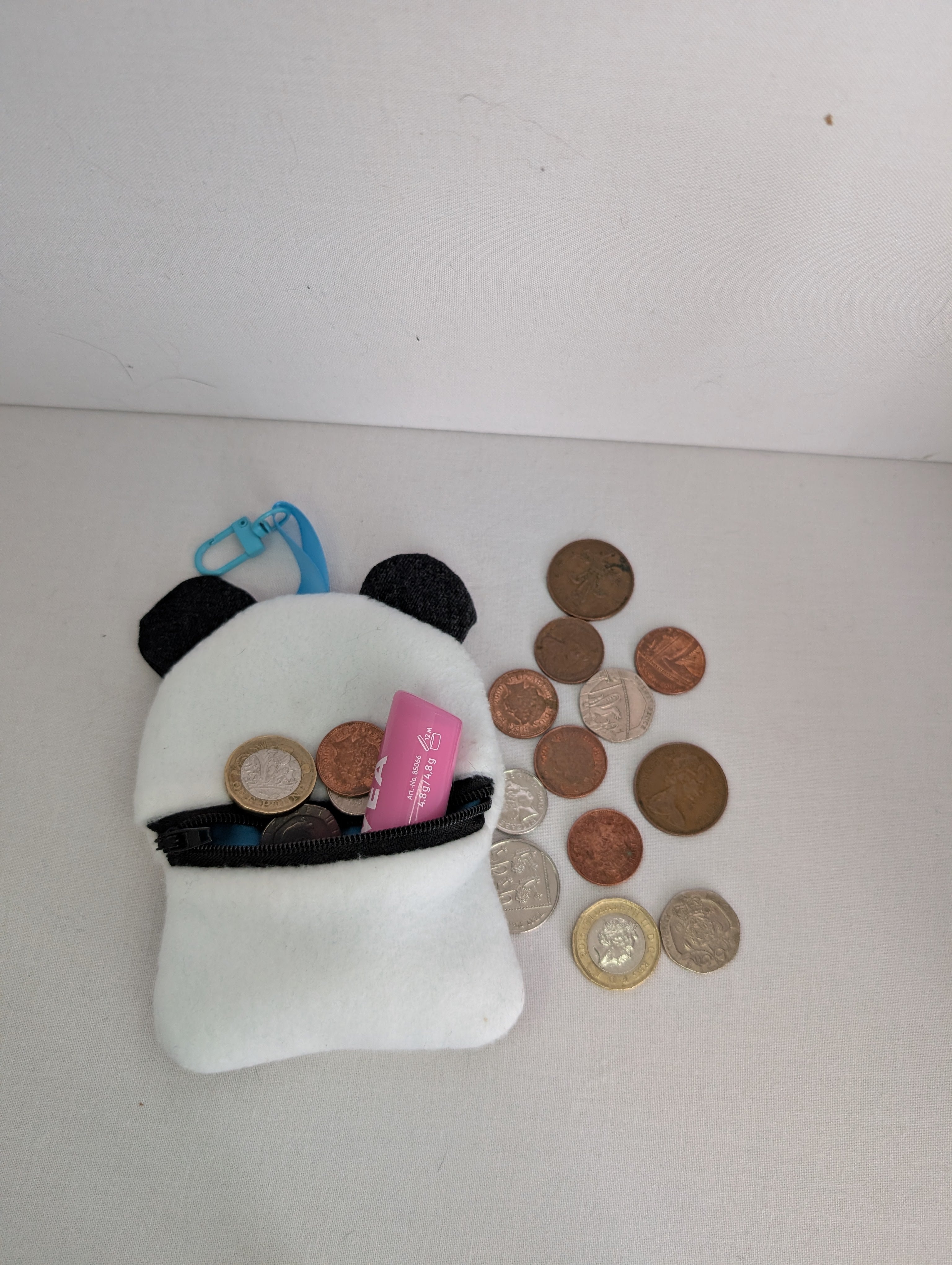 Cute Panda Zipper Purse - Large