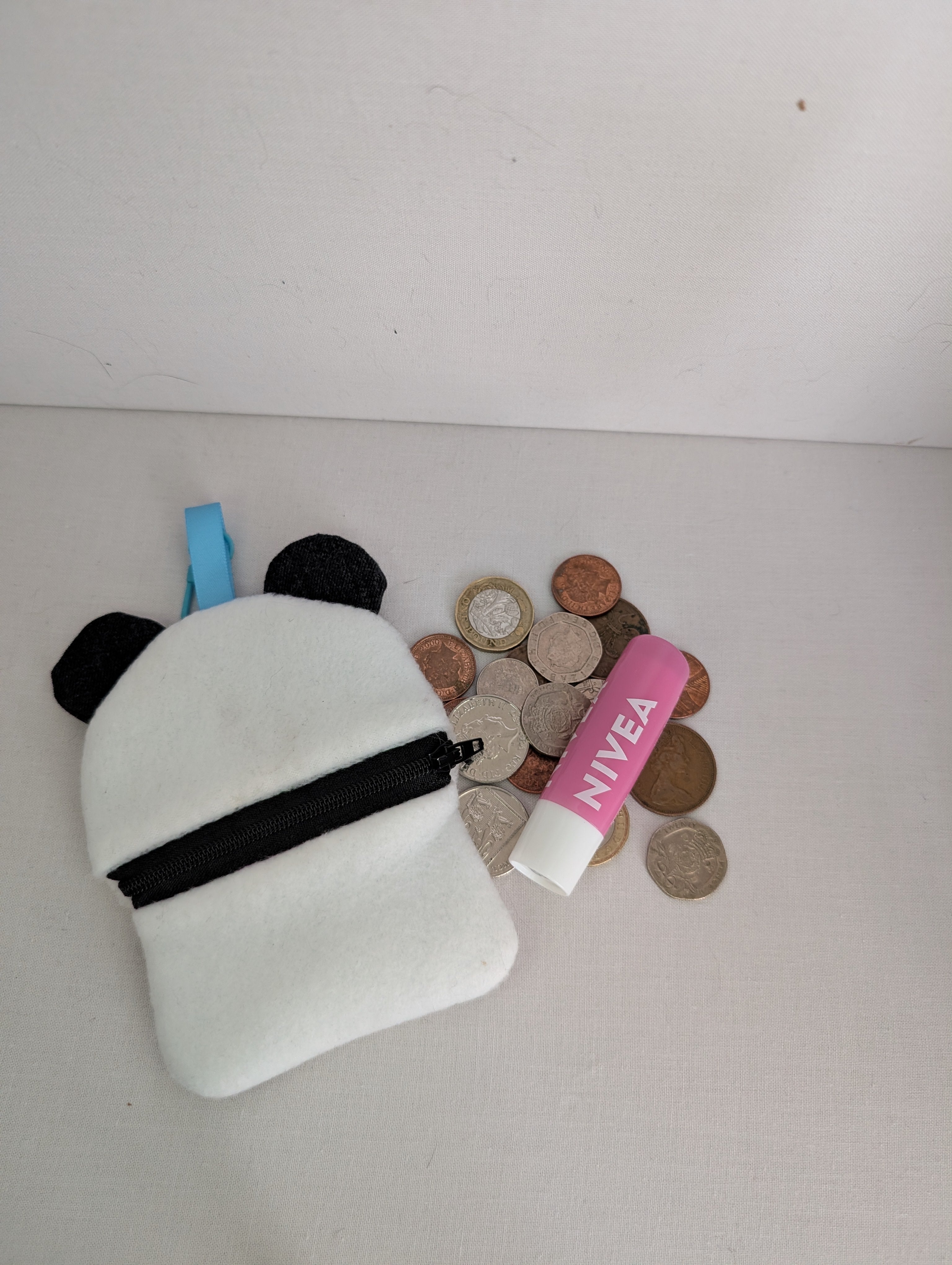 Cute Panda Zipper Purse - Large