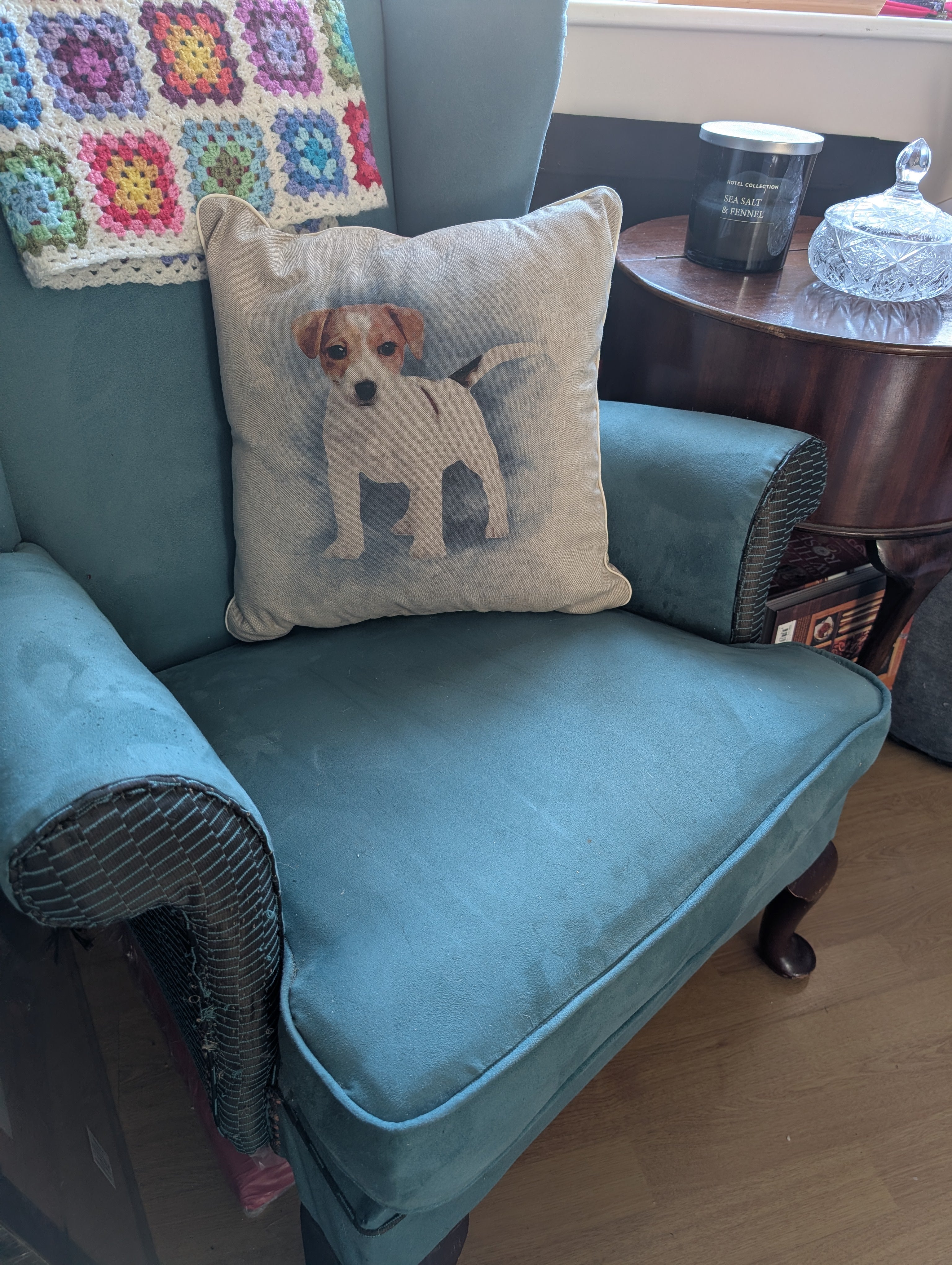 Handmade Decorative Jack Russell Cushion – 18 x 18 inch