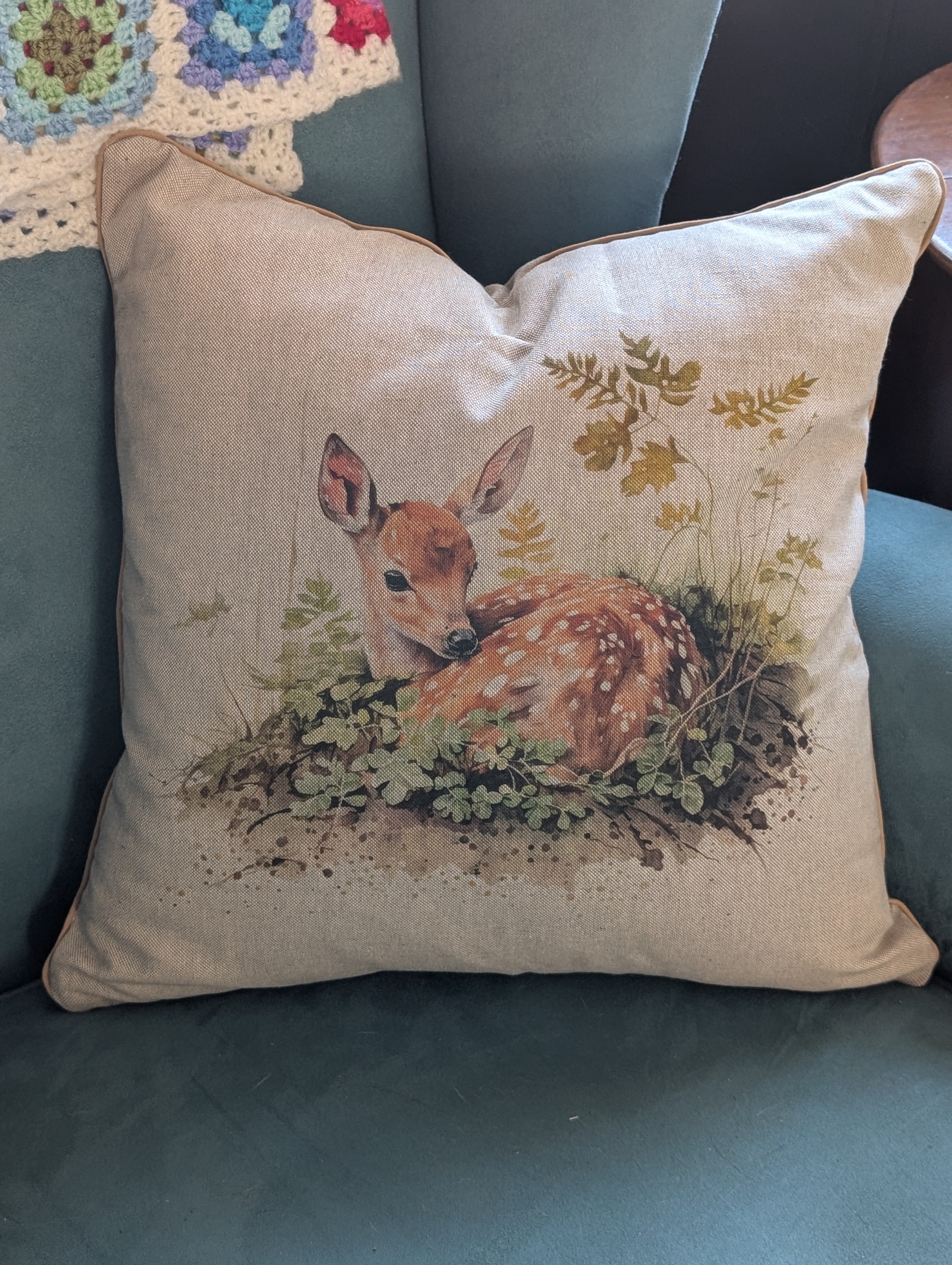 Handmade Decorative Deer Cushion – 18 x 18 inch