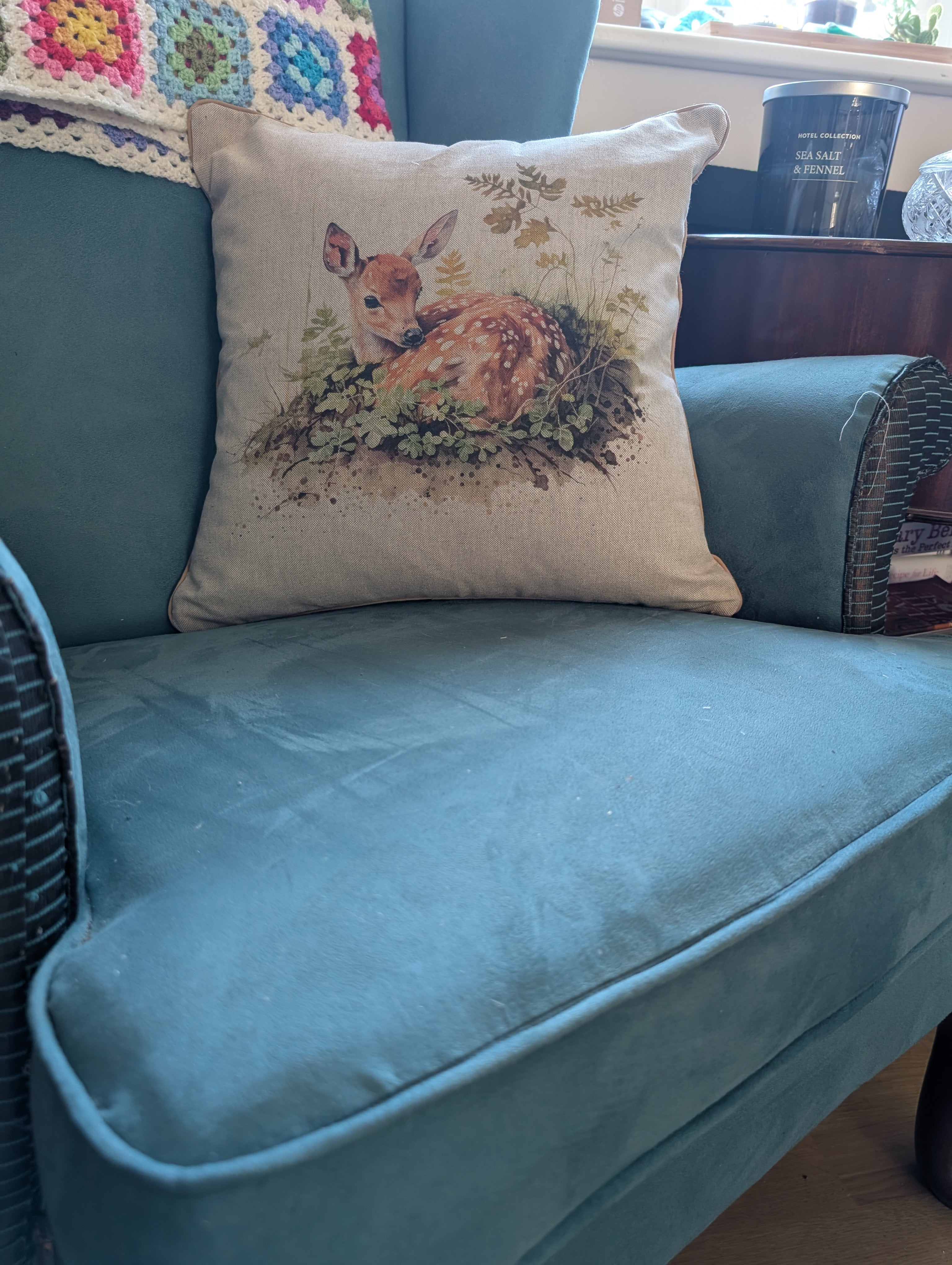 Handmade Decorative Deer Cushion – 18 x 18 inch