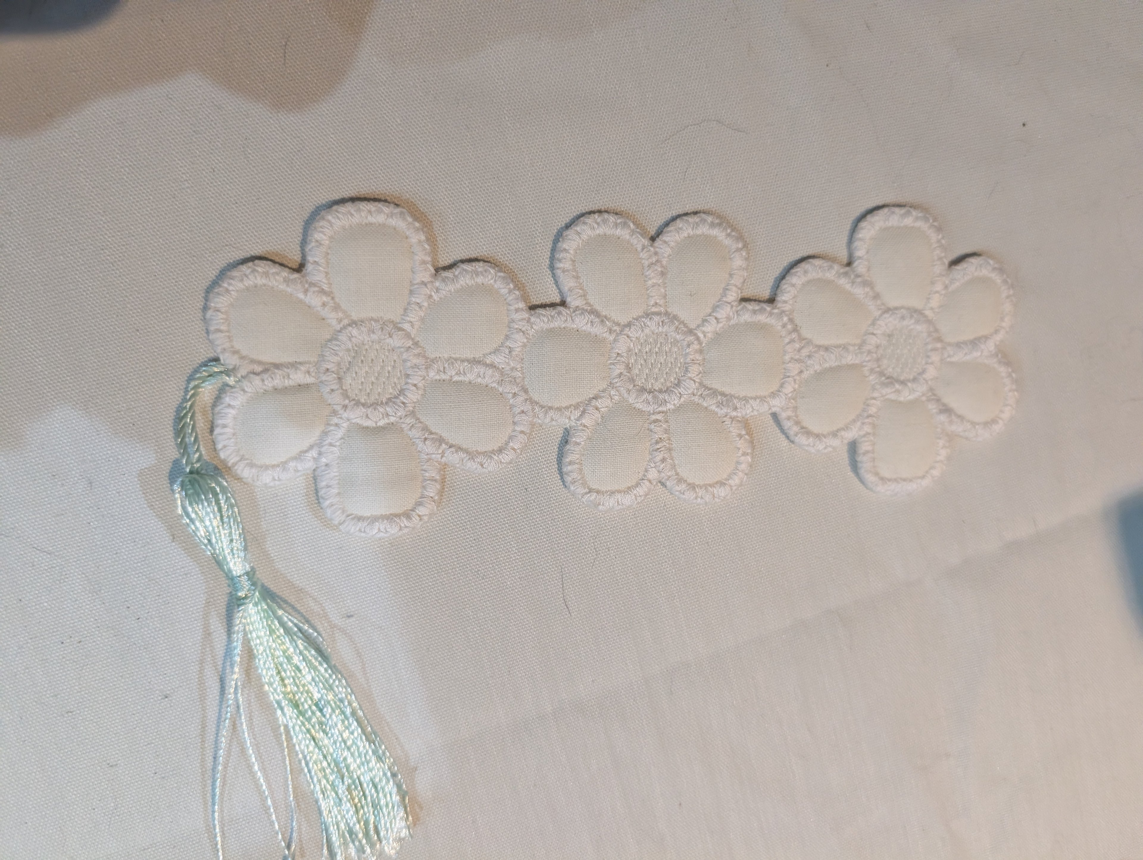 Handmade Embroidered Fabric Bookmark — Crafted from Upcycled Offcuts