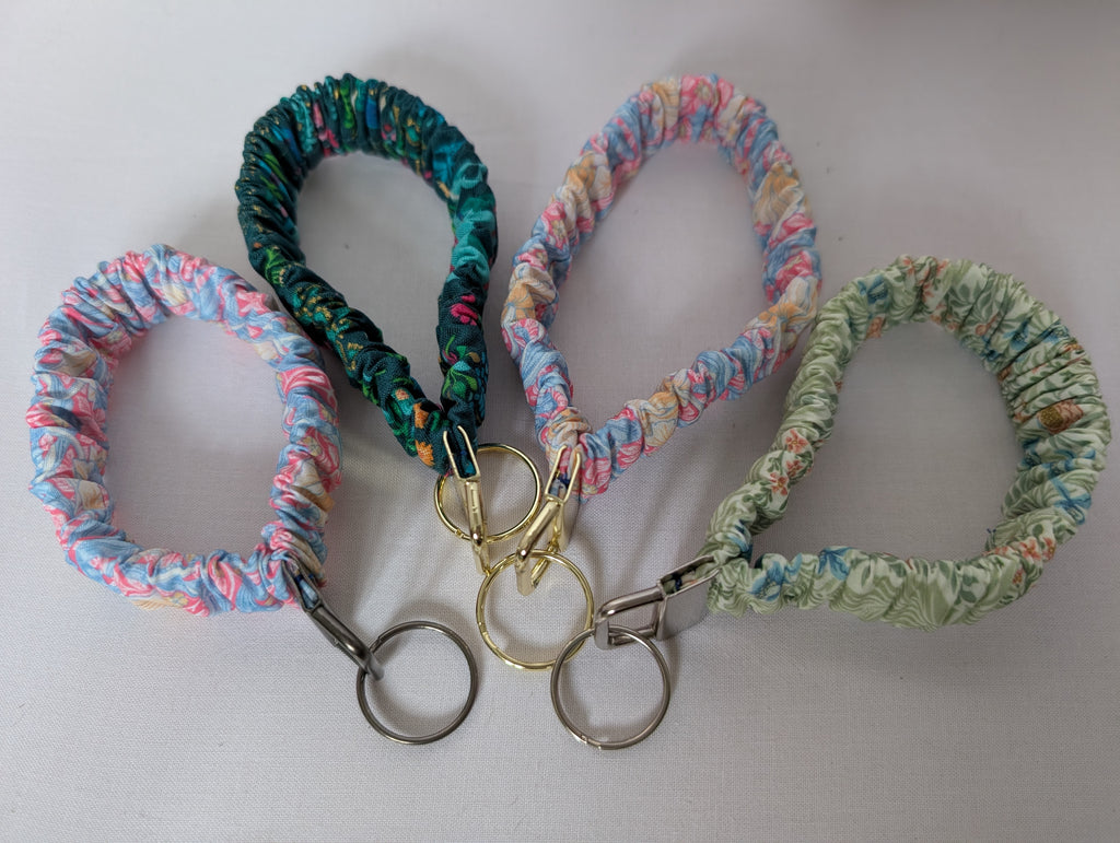 Upcycled Keyfob Scrunchie Wristlet